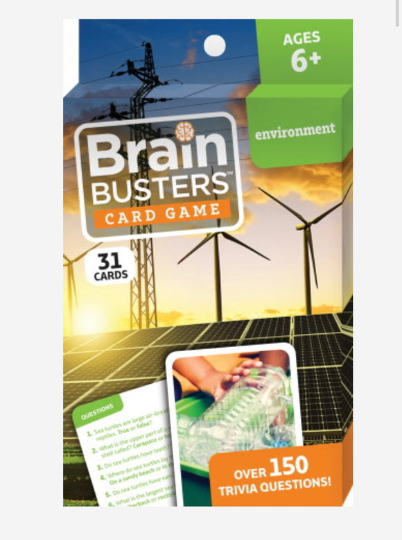 Brain Busters Flash Cards with Over 150 Trivia Questions  (Environment)
