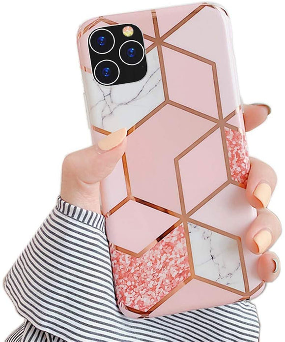 Protective Case Compatible with iPhone 11 Pro 5.8 Inch, Slim Soft TPU Silicone Shockproof Case, Perfect Design (Pink Marble)
