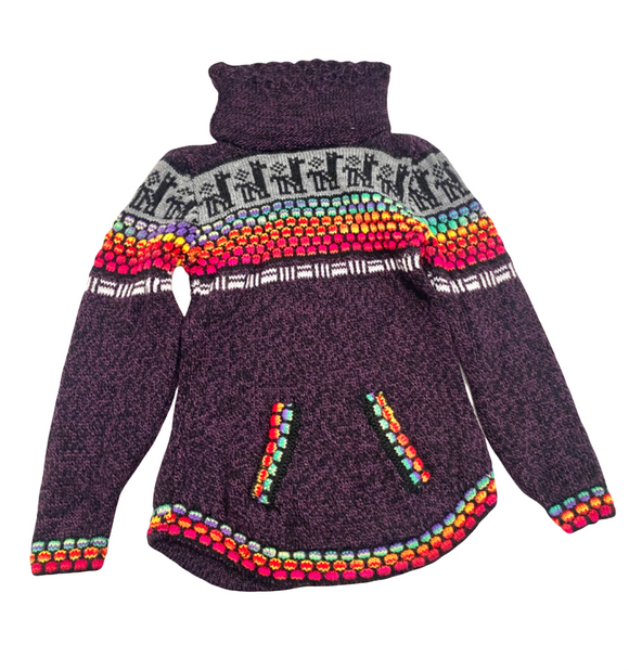 Andean Sweater Purple 4-6 years