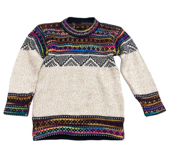 Andean Sweater Beige 6-8 years