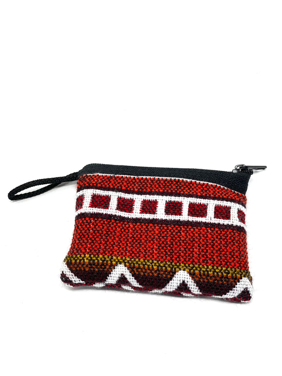 Coin Pouch Brown Squares